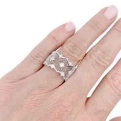 Miller Bague BUCCELLATI "Tulle" En Or Blanc Et Diamants -Castafiore Boutique bague buccellati tulle or blanc diamants 534284