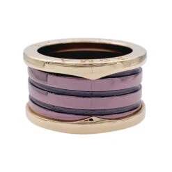 Miller Bague Bandeau BULGARI "B.Zero1" En Or Rose Et Cermet