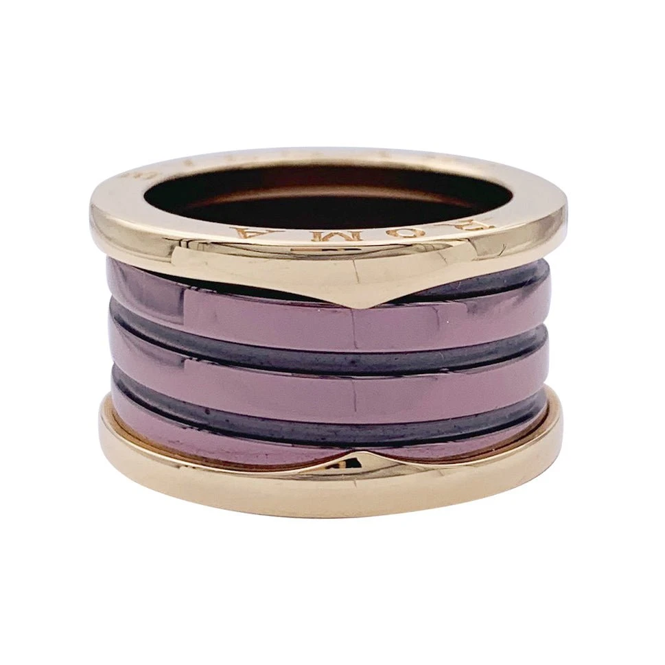 Miller Bague Bandeau BULGARI "B.Zero1" En Or Rose Et Cermet 1 Miller Bague Bandeau BULGARI "B.Zero1" En Or Rose Et Cermet