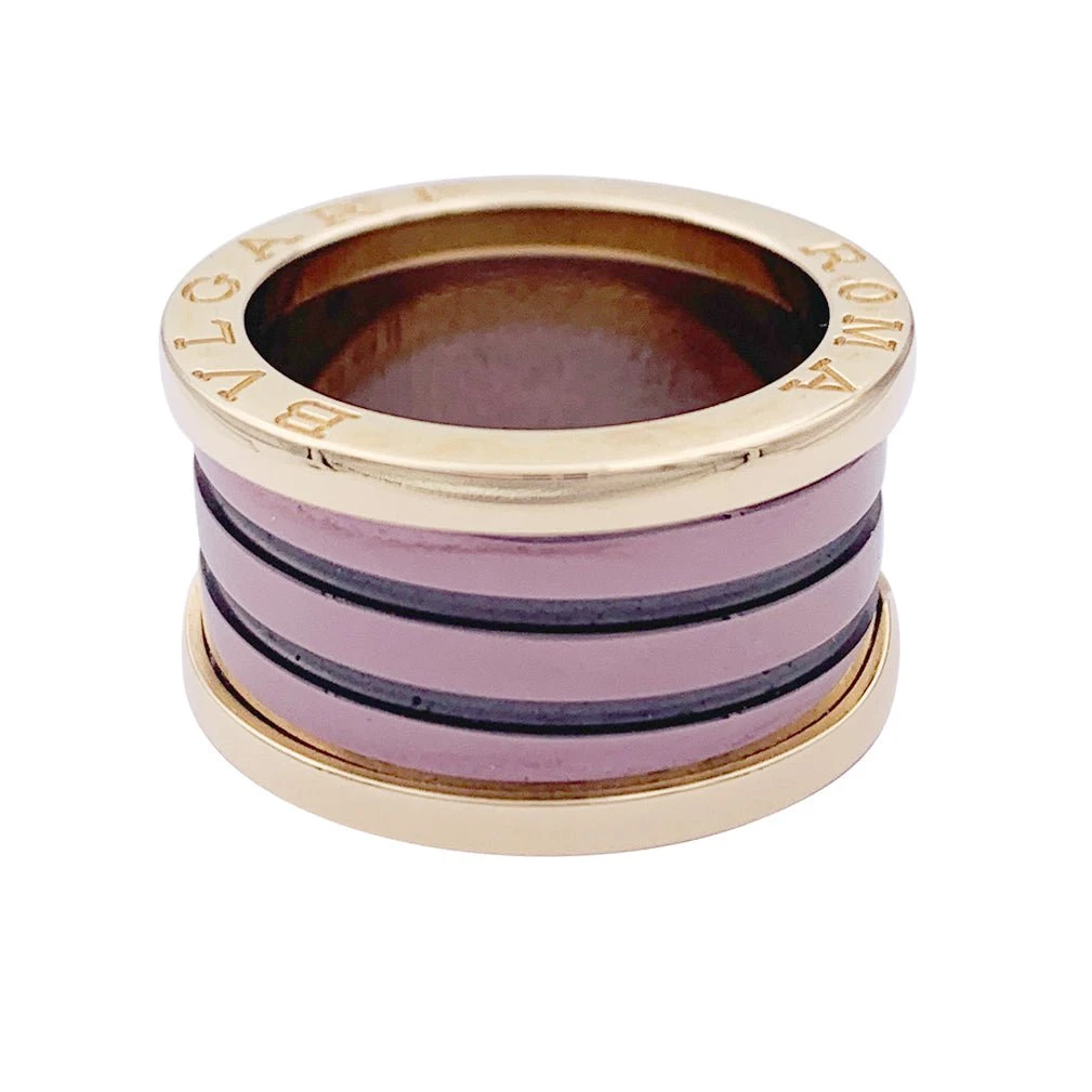 Miller Bague Bandeau BULGARI "B.Zero1" En Or Rose Et Cermet 5 Miller Bague Bandeau BULGARI "B.Zero1" En Or Rose Et Cermet – Image 5