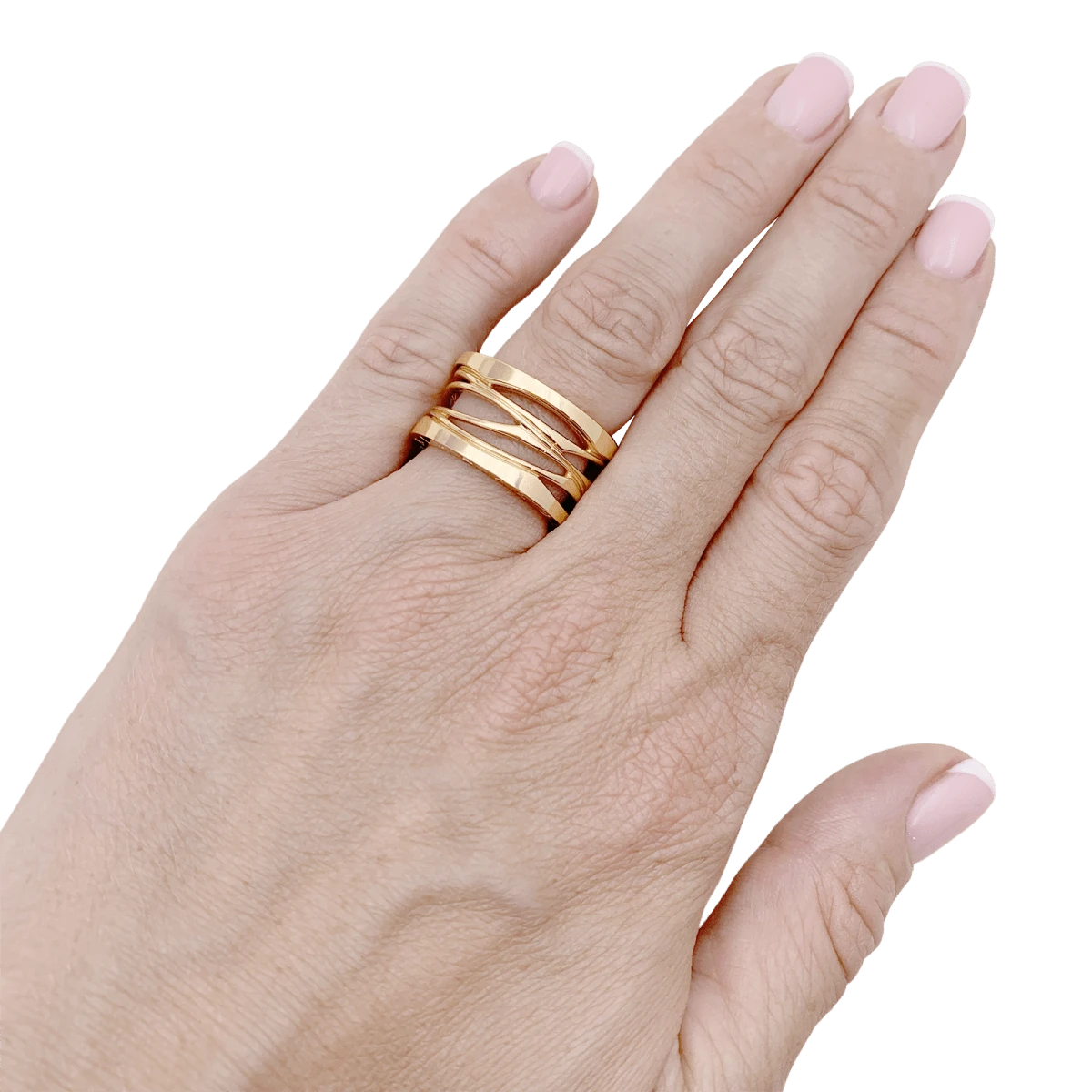 Miller Bague Bandeau BULGARI "B.Zero1 Zaha Hadid" En Or Rose 2 Miller Bague Bandeau BULGARI "B.Zero1 Zaha Hadid" En Or Rose – Image 2