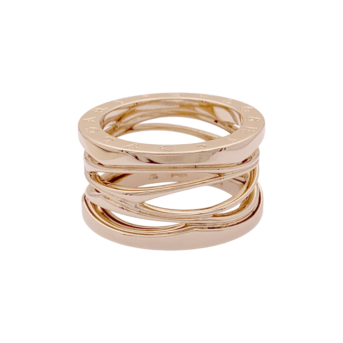 Miller Bague Bandeau BULGARI "B.Zero1 Zaha Hadid" En Or Rose 1 Miller Bague Bandeau BULGARI "B.Zero1 Zaha Hadid" En Or Rose