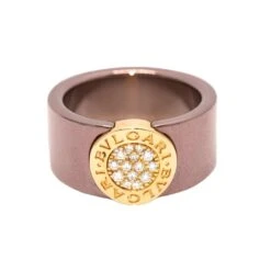 Bague BVLGARI BVLG En Or Rose Et Diamants