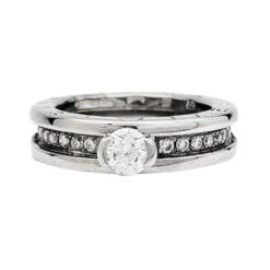 Miller Bague "B.Zero1" BULGARI, Or Blanc Et Diamants