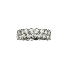 Bague CARTIER "Broderie" En Or Blanc Et Diamants