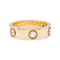 Miller Bague Cartier "Love 3 Diamants" En Or Jaune Et Diamants