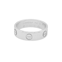 Miller Bague Bandeau CARTIER "Love" En Or Blanc Et Diamant