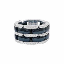 Miller Bague CHANEL "Ultra" En Or Blanc, Céramique Noire Et Diamants