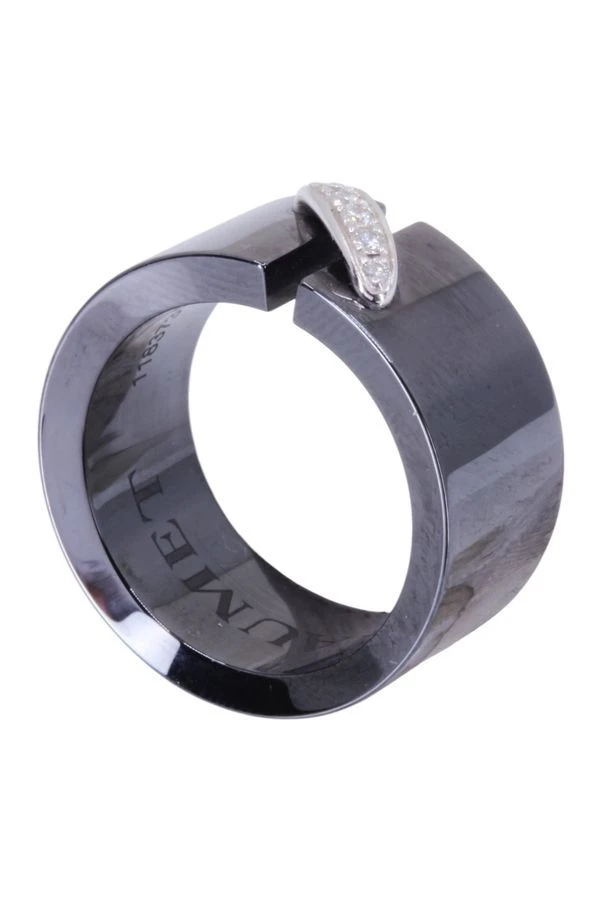 Bague CHAUMET, "Lien" En Or Blanc, Céramique Et Diamants 6 Bague CHAUMET, "Lien" En Or Blanc, Céramique Et Diamants – Image 6