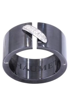 Bague CHAUMET, "Lien" En Or Blanc, Céramique Et Diamants 9 Bague CHAUMET, "Lien" En Or Blanc, Céramique Et Diamants -Castafiore Boutique bague chaumet lien en or blanc ceramique et diamants 886970