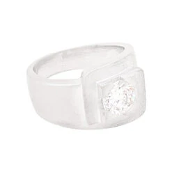 Miller Bague Chevalière En Or Blanc Et Diamant -Castafiore Boutique bague chevaliere en or blanc et diamant 437883