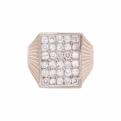 Miller Bague Chevalière En Or Jaune Et Diamants