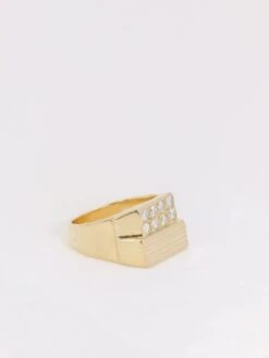 Bague Chevalière Vintage En Or Et Diamants 14 Bague Chevalière Vintage En Or Et Diamants -Castafiore Boutique bague chevaliere vintage en or et diamants 620022