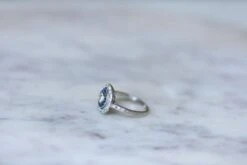 Bague Cible Art Deco Saphirs Et Diamants -Castafiore Boutique bague cible art deco saphirs et diamants 130440