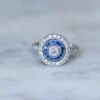 Bague Cible Art Deco Saphirs Et Diamants