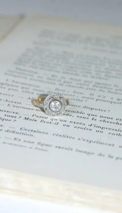 Bague Cible Ronde Diamants -Castafiore Boutique bague cible ronde diamants 719132