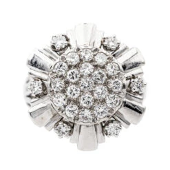 Bague Cocktail En Or Blanc Et Diamant