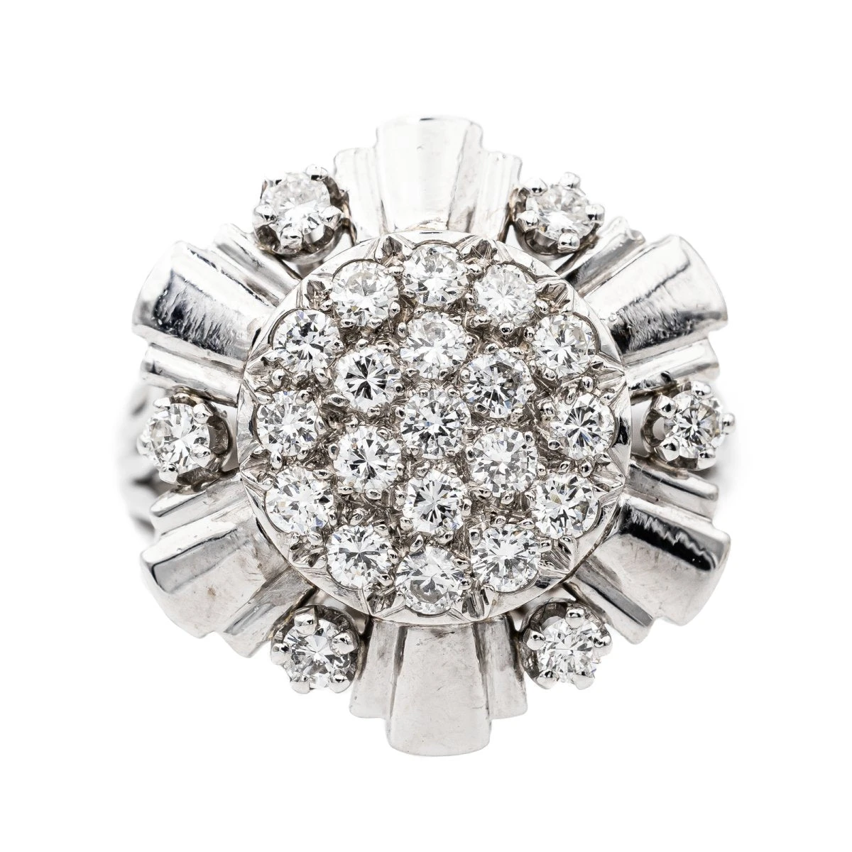 Bague Cocktail En Or Blanc Et Diamant 1 Bague Cocktail En Or Blanc Et Diamant