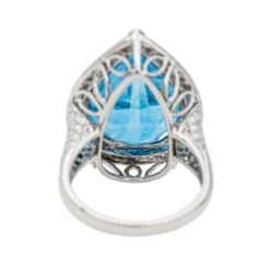 Bague Cocktail Or Blanc Topaze -Castafiore Boutique bague cocktail or blanc topaze 514392