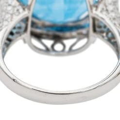 Bague Cocktail Or Blanc Topaze -Castafiore Boutique bague cocktail or blanc topaze 804970