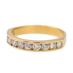 Bague Demi Alliance En Or Jaune Et Diamant 9 Bague Demi Alliance En Or Jaune Et Diamant -Castafiore Boutique bague demi alliance en or jaune et diamant 618907