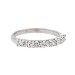 Bague Demi Alliance Or Blanc Diamant -Castafiore Boutique bague demi alliance or blanc diamant 948459