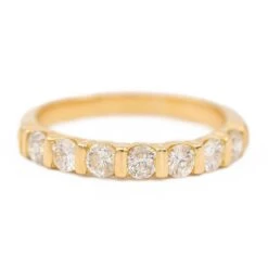 Bague Demi Alliance Or JauneDiamant