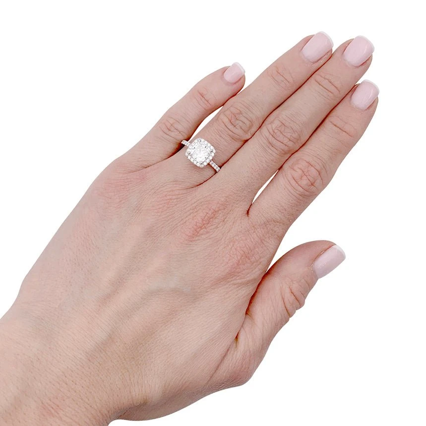 Miller Bague Diamant Coussin, Platine 6 Miller Bague Diamant Coussin, Platine – Image 6