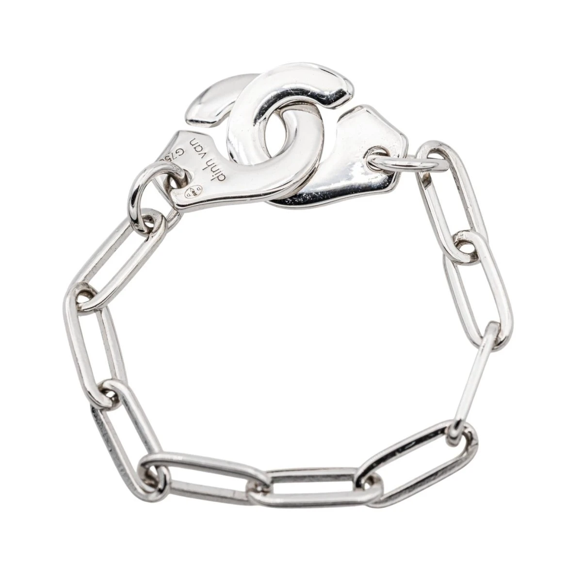 Bague DINH VAN "Menottes R7" En Or Blanc 3 Bague DINH VAN "Menottes R7" En Or Blanc – Image 3