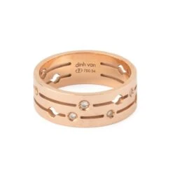 Bague DINH VAN "Pulse" En Or Rose Et Diamants