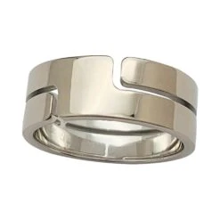 Miller Bague Bandeau DINH VAN "Seventies" MM En Or Blanc -Castafiore Boutique bague dinh van seventies or blanc 293672