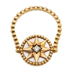 Bague Dior Rose Des Vents Or Jaune Diamant