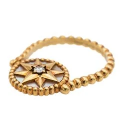 Bague Dior Rose Des Vents Or Jaune Diamant -Castafiore Boutique bague dior rose des vents or jaune diamant 657557