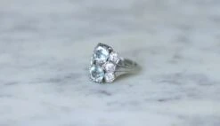 Bague Dôme Art Deco Aigue-marine Et Diamant -Castafiore Boutique bague dome art deco aigue marine et diamant 284771