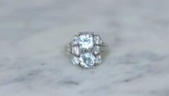 Bague Dôme Art Deco Aigue-marine Et Diamant -Castafiore Boutique bague dome art deco aigue marine et diamant 617985