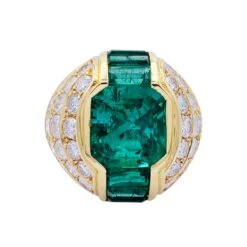 Miller Bague Dôme émeraudes, Diamants 11 Miller Bague Dôme émeraudes, Diamants -Castafiore Boutique bague dome emeraudes diamants 995335