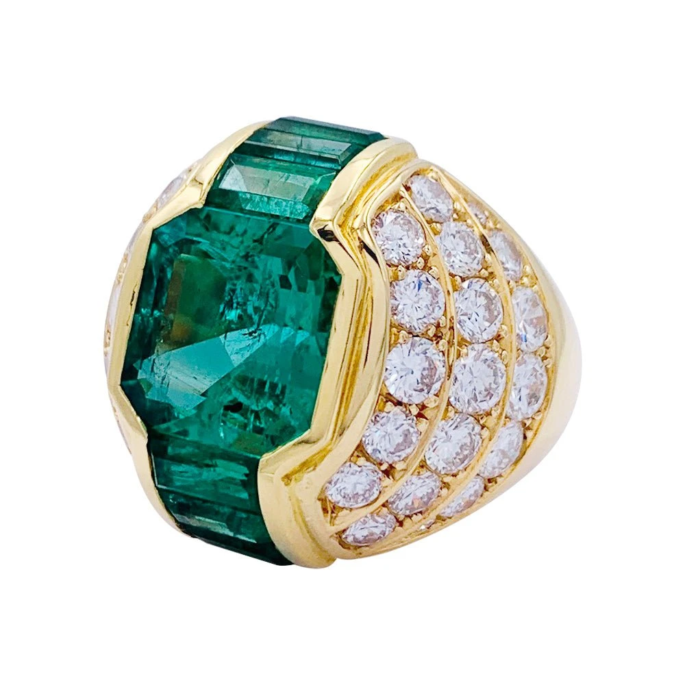 Miller Bague Dôme émeraudes, Diamants 2 Miller Bague Dôme émeraudes, Diamants – Image 2