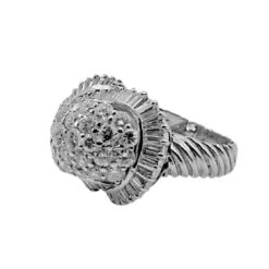 Bague Dôme En Or Blanc Et Diamants 6 Bague Dôme En Or Blanc Et Diamants -Castafiore Boutique bague dome en or blanc et diamants 871419
