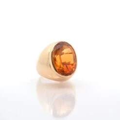 Bague Dôme En Or Jaune Et Citrine -Castafiore Boutique bague dome en or jaune et citrine 549934