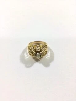 Bague Dôme En Or Jaune Et Diamant 10 Bague Dôme En Or Jaune Et Diamant -Castafiore Boutique bague dome en or jaune et diamant 113490