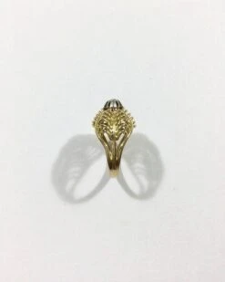 Bague Dôme En Or Jaune Et Diamant 14 Bague Dôme En Or Jaune Et Diamant -Castafiore Boutique bague dome en or jaune et diamant 232879