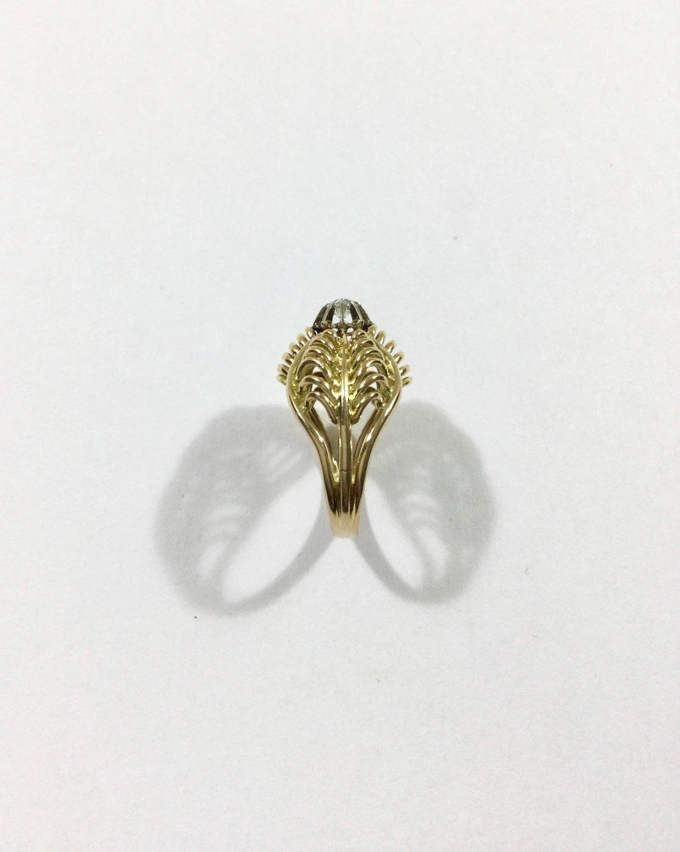 Bague Dôme En Or Jaune Et Diamant 7 Bague Dôme En Or Jaune Et Diamant – Image 7