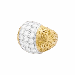 Miller Bague Dôme En Or Jaune, Or Blanc Et Diamants 7 Miller Bague Dôme En Or Jaune, Or Blanc Et Diamants -Castafiore Boutique bague dome en or jaune or blanc et diamants 4432327