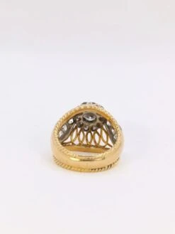 Bague Dome En Or Jaune, Platine Et Diamant 1 Carat 13 Bague Dome En Or Jaune, Platine Et Diamant 1 Carat -Castafiore Boutique bague dome en or jaune platine et diamant 1 carat 695411