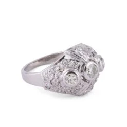 Bague Dôme En Platine 10 Bague Dôme En Platine -Castafiore Boutique bague dome en platine 158896