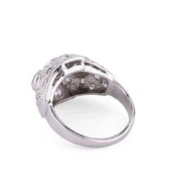 Bague Dôme En Platine 8 Bague Dôme En Platine -Castafiore Boutique bague dome en platine 732296