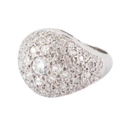 Bague Dôme En Platine Et Diamants -Castafiore Boutique bague dome en platine et diamants 540451