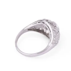 Bague Dôme En Platine Et Diamant -Castafiore Boutique bague dome platine diamant 413600