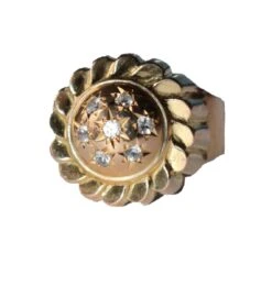 Bague Dôme Rétro En Or Jaune