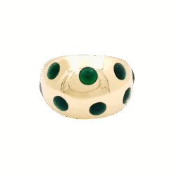 Miller Bague Dôme VAN CLEEF & ARPELS En Or Jaune Et Laque